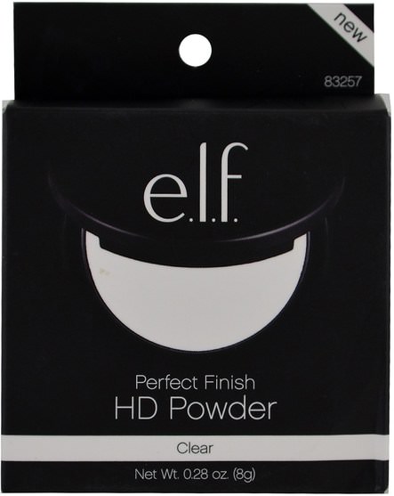 洗澡，美容，化妝 - E.L.F. Cosmetics, Perfect Finish, HD Powder, Clear, 0.28 oz (8 g)