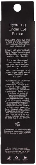 洗澡，美容，化妝，面部底漆，眼睛 - E.L.F. Cosmetics, Hydrating Under Eye Primer, Clear, 0.35 oz (10 g)