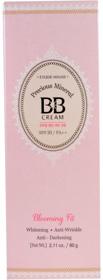 洗澡，美容，化妝，液體化妝 - Etude House, Precious Mineral BB Cream Blooming Fit, Natural Beige W13, 2.11 oz (60 g)