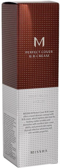 洗澡，美容，化妝，液體化妝 - Missha, M Perfect Cover BB Cream, No. 31 Golden Beige, 50 ml
