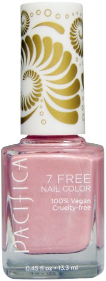 洗澡，美容，化妝，指甲油 - Pacifica, 7 Free Nail Color, Pink Crush, 0.45 fl oz (13.3 ml)