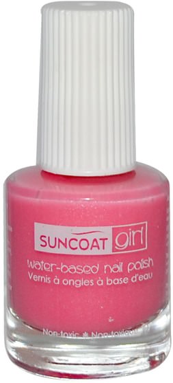 洗澡，美容，化妝，指甲油 - Suncoat Girl, Water-Based Nail Polish, Fairy Glitter 0.27 oz (8 ml)