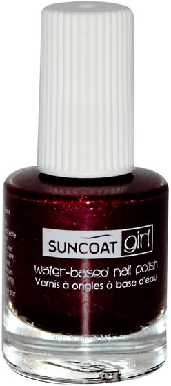 洗澡，美容，化妝，指甲油 - Suncoat Girl, Water-Based Nail Polish, Majestic Purple, 0.27 oz (8 ml)