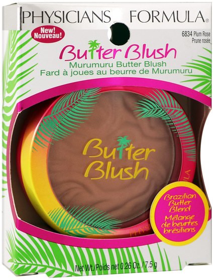 洗澡，美容，化妝 - Physicians Formula, Butter Blush, Plum Rose, 0.26 oz (7.5 g)
