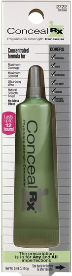 洗澡，美容，化妝 - Physicians Formula, Conceal RX, Soft Green, 0.49 oz (14 g)