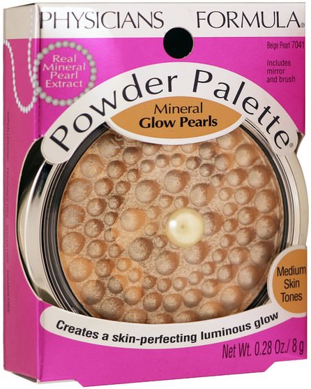 洗澡，美容，化妝 - Physicians Formula, Powder Palette, Mineral Glow Pearls, Beige Pearl, 0.28 oz (8 g)