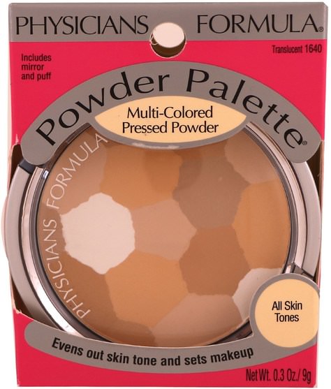 洗澡，美容，化妝 - Physicians Formula, Powder Palette, Multi- Colored Pressed Powder, Translucent, 0.3 oz (9 g)