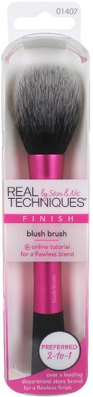 洗澡，美容，化妝 - Real Techniques by Samantha Chapman, Blush Brush, Finish, 1 Brush