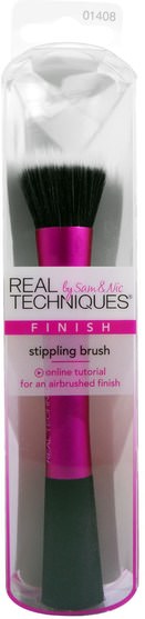 洗澡，美容，化妝 - Real Techniques by Samantha Chapman, Stippling Brush, Finish, 1 Brush