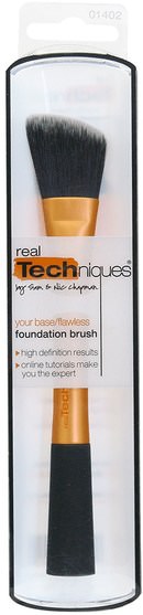 洗澡，美容，化妝 - Real Techniques by Samantha Chapman, Your Base/Flawless, Foundation Brush, 1 Brush