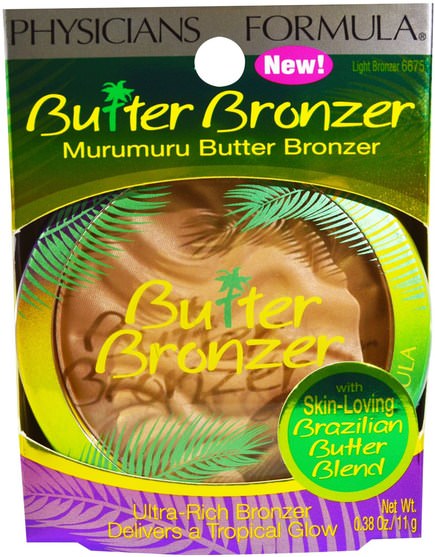 沐浴，美容，化妝，微光/古銅色粉末 - Physicians Formula, Butter Bronzer, Light Bronzer, 0.38 oz (11 g)