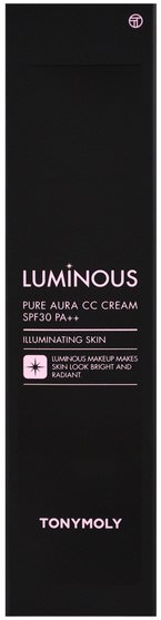 洗澡，美容，化妝 - Tony Moly, Luminous, Pure Aura CC Cream, SPF30 PA++, 1.69 oz (50 ml)
