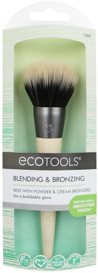 洗澡，美容，化妝工具，化妝刷 - EcoTools, Blending & Bronzing, 1 Brush