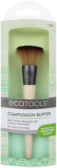 洗澡，美容，化妝工具，化妝刷 - EcoTools, Custom Coverage Buffing Brush, 1 Brush