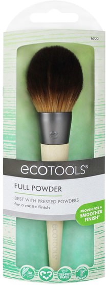 洗澡，美容，化妝工具，化妝刷 - EcoTools, Full Powder Brush, 1 Brush