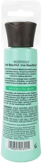 洗澡，美容，化妝工具，化妝刷 - EcoTools, Makeup Brush Shampoo, 6 fl oz (177 ml)