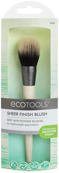 洗澡，美容，化妝工具，化妝刷 - EcoTools, Sheer Finish Blush, 1 Brush