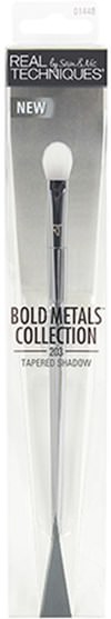 洗澡，美容，化妝工具，化妝刷 - Real Techniques by Samantha Chapman, Bold Metals Collection, Eyes, Tapered Shadow 203, 1 Brush