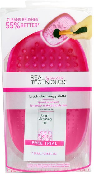 洗澡，美容，化妝工具，化妝刷 - Real Techniques by Samantha Chapman, Brush Cleansing Palette, 1 Palette