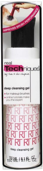 洗澡，美容，化妝工具，化妝刷 - Real Techniques by Samantha Chapman, Deep Cleansing Gel, 5.1 fl oz (150 ml)