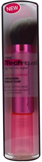 洗澡，美容，化妝工具，化妝刷 - Real Techniques by Samantha Chapman, Retractable Kabuki Brush, 1 Brush
