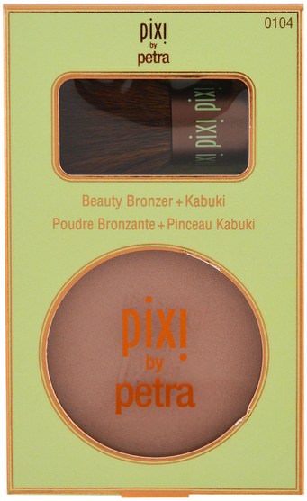 洗澡，美容，化妝工具，化妝刷，閃光/古銅色粉末 - Pixi Beauty, Beauty Bronzer + Kabuki, Subtly Suntouched.36 oz (10.21 g)