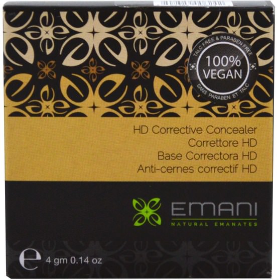 洗澡，美容，化妝，修飾棒遮瑕膏 - Emani, HD Corrective Concealer, Neutral, 0.14 oz (4 g)