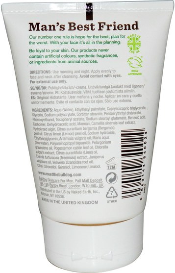 洗澡，美容，男士個人護理 - Bulldog Skincare For Men, Moisturizer, Original, 3.3 fl oz (100 ml)
