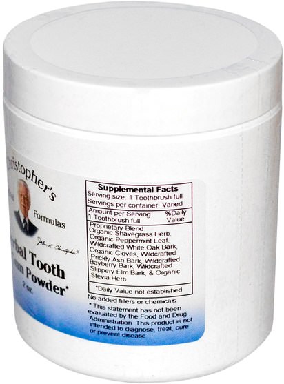 洗澡，美容，口腔牙科護理 - Christophers Original Formulas, Herbal Tooth & Gum Powder, 2 oz