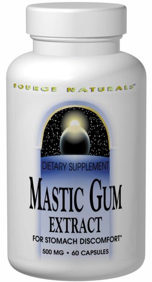 洗澡，美容，口腔牙齒護理，乳香樹膠 - Source Naturals, Mastic Gum Extract, 60 Capsules