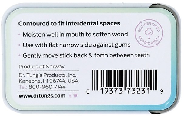 沐浴，美容，口腔牙齒護理，口腔衛生用品 - Dr. Tungs, Perio Sticks, X-Thin, 100 Sticks