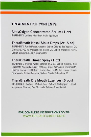 沐浴，美容，口腔牙齒護理，口腔衛生用品，健康，感冒和病毒，喉嚨護理噴霧 - TheraBreath, Tonsil Stones Treatment Kit, 5 Piece Kit