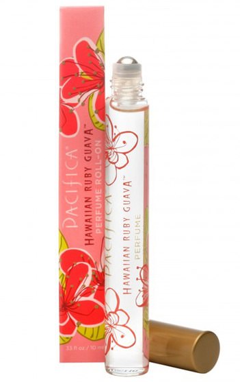 沐浴，美容，香水，香水噴霧 - Pacifica, Perfume Roll-On, Hawaiian Ruby Guava.33 fl oz (10 ml)