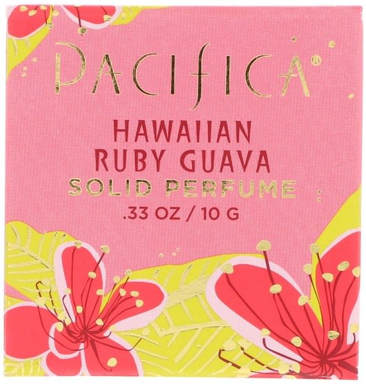 沐浴，美容，香水，香水噴霧 - Pacifica, Solid Perfume, Hawaiian Ruby Guava.33 oz (10 g)