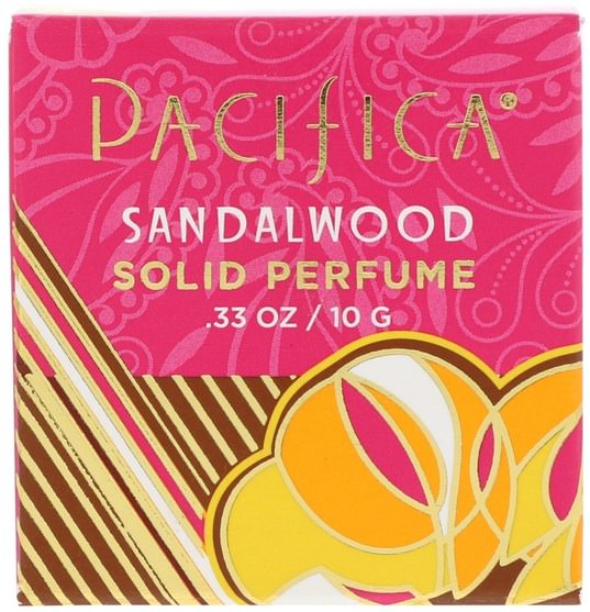 沐浴，美容，香水，香水噴霧 - Pacifica, Solid Perfume, Sandalwood.33 oz (10 g)