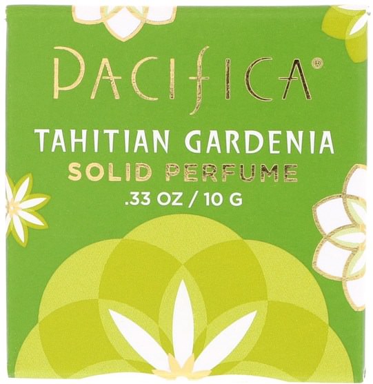 沐浴，美容，香水，香水噴霧 - Pacifica, Solid Perfume, Tahitian Gardenia.33 oz (10 g)