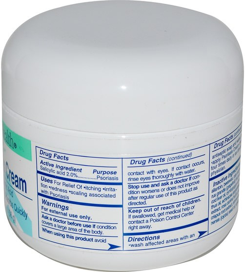 洗澡，美容，牛皮癬和濕疹，牛皮癬 - Home Health, Psoriasis Cream, 2 oz (56 g)