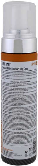 洗澡，美容，自曬黑乳液 - Pro Tan USA, Instant Bikini Bronze, Top Coat, with Applicator, 7 fl oz (207 ml)