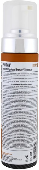 洗澡，美容，自曬黑乳液 - Pro Tan USA, Instant Physique Bronze, Top Coat, with Applicator, 7 fl oz (207 ml)
