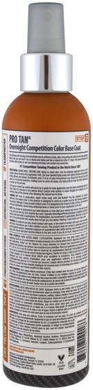 洗澡，美容，自曬黑乳液 - Pro Tan USA, Overnight Competition Color Base Coat, with Applicator, 8.5 fl oz (250 ml)