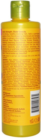 洗澡，美容，洗髮水，alba botanica夏威夷線 - Alba Botanica, Natural Hawaiian Shampoo, Real Repair, Cocoa Butter, 12 fl oz (355 ml)