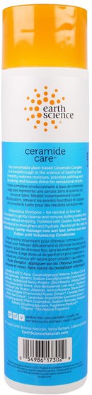 洗澡，美容，洗髮水，頭髮，頭皮，護髮素 - Earth Science, Ceramide Care, Volumizing Shampoo, 10 fl oz (295 ml)