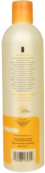 洗澡，美容，洗髮水，頭髮，頭皮，護髮素 - Earth Science, Citress Volumizing Shampoo, 12 fl oz (355 ml)