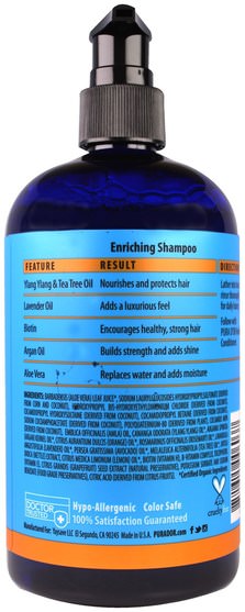 洗澡，美容，洗髮水 - Pura Dor, Enriching Shampoo, 16 fl oz (473 ml)