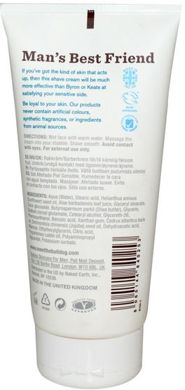 洗澡，美容，剃須膏 - Bulldog Skincare For Men, Shave Cream, Sensitive, 5.9 fl oz (175 ml)