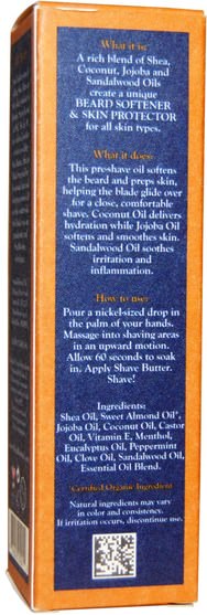 洗澡，美容，剃須膏 - Shea Moisture, Shave, Three Butters Beard Softener & Skin Protector, 2 fl oz (59 ml)