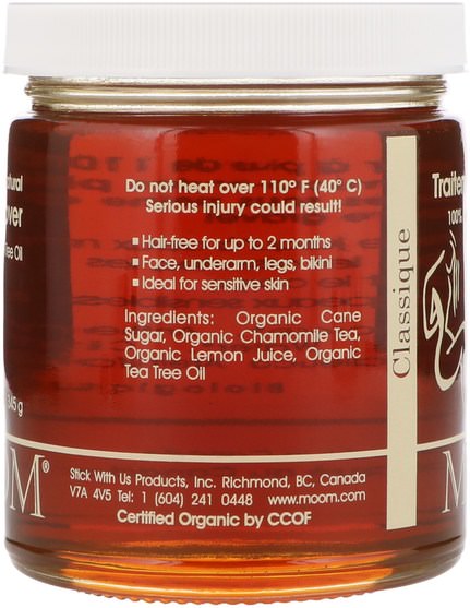 洗澡，美容，剃須，蠟條脫毛 - Moom, Hair Remover, with Tea Tree Oil, Classic, 12 oz (345 g)