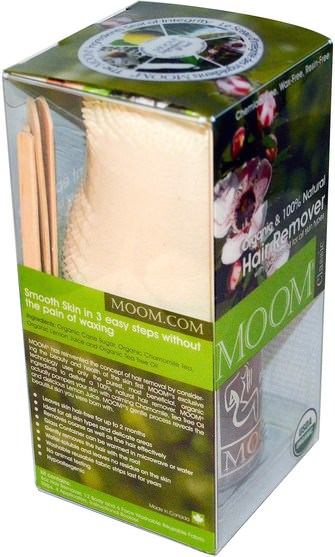 洗澡，美容，剃須，蠟條脫毛 - Moom, Organic Hair Remover, with Tea Tree Oil, Classic, 6 oz (170 g)