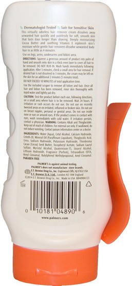 洗澡，美容，剃須，蠟條脫毛 - Palmers, Cocoa Butter Formula, Hair Remover For Body, 8 oz (236 ml)