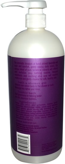 洗澡，美容，沐浴露 - Alba Botanica, Very Emollient, Bath & Shower Gel, French Lavender, 32 fl oz (950 ml)
